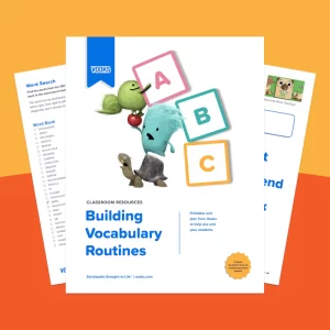 Back to school vocabulary learning resource